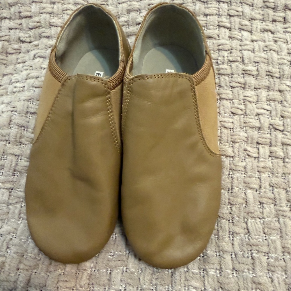 Brown dance Leather Slip-On Shoes